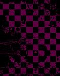 checkerboard damaged purple black